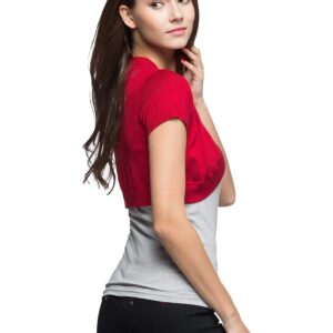 Sofishie Trendy Short Sleeve Shrug Open Cardigan - Red - XL