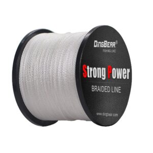 Dingbear 437Yd/400m 135LB/0.60mm White Super Strong Pull Generic Braided Fishing Line Kite Line Woven Network Cable Cast Super Strength Fishing Line…