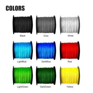 Dingbear 437Yd/400m 135LB/0.60mm White Super Strong Pull Generic Braided Fishing Line Kite Line Woven Network Cable Cast Super Strength Fishing Line…