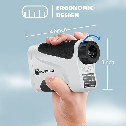 PEAKPULSE Golf Laser Rangefinder for Golf Range Finder Distance Finder with Slope Mode, Flag Pole Locking Vibration︱Fast Focus System