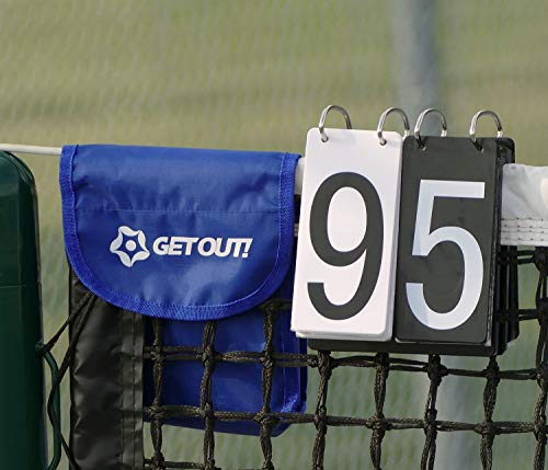 Get Out! Over Net Portable Tennis Game Score Keeper, Numbered Score Board Cards Tracker 0-9 Flip Scorecard Scorekeeper