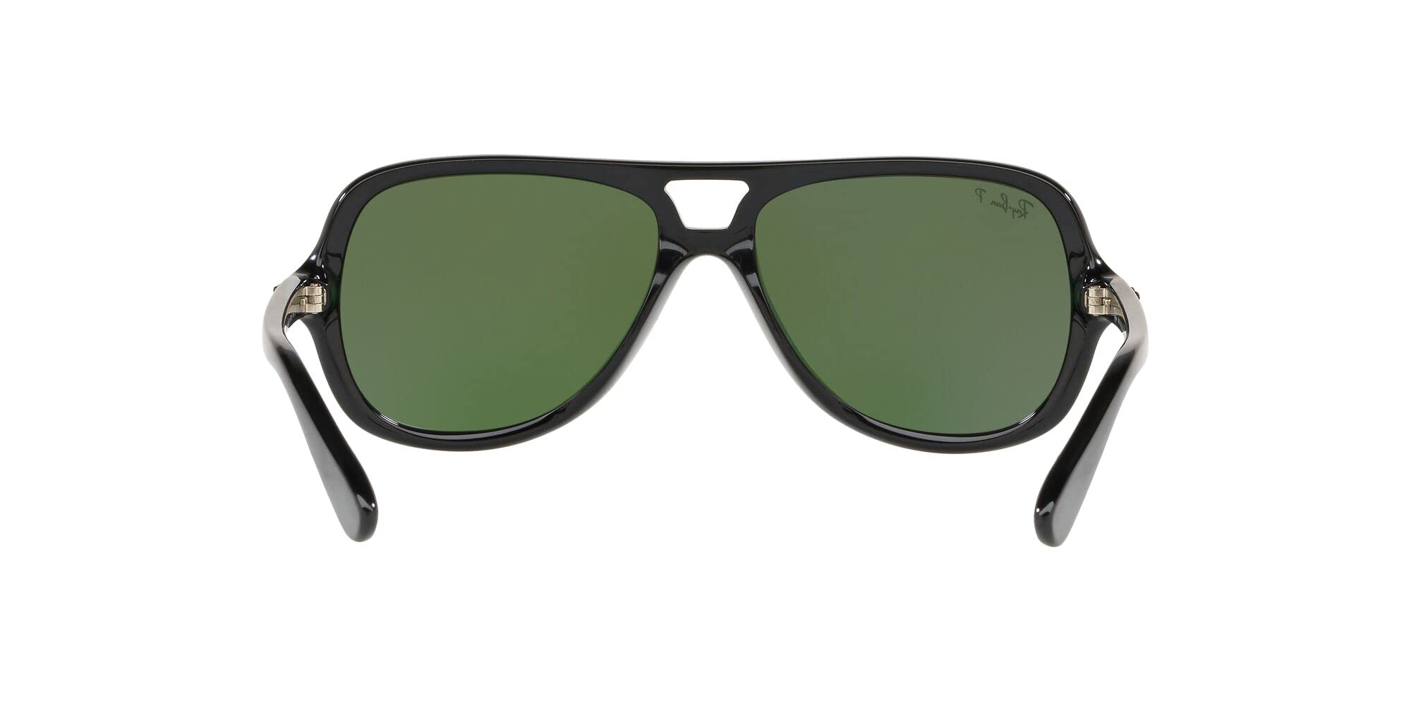 Ray-Ban RB4162 Aviator Sunglasses, Black/Polarized Green, 59 mm