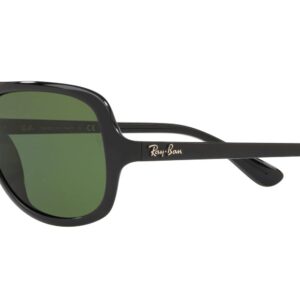 Ray-Ban RB4162 Aviator Sunglasses, Black/Polarized Green, 59 mm