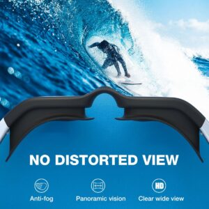 ZIONOR Swim Goggles, Upgraded G1 Polarized Swimming Goggles UV Protection Anti-fog Adjustable Strap for Men Women Adult Indoor or Outdoor (Polarized Smoke Lens)