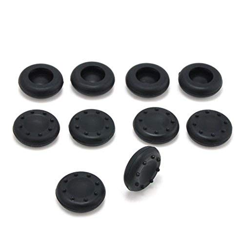 VizGiz 12 Pack Universal Thumbstick Grips PS4 Thumb Grip Analog Stick Covers Joystick Controller Cap Silicone Precision Rubber for PS4 Xbox ONE Xbox 360 PS3 PS2 Pro Slim Lite Dualshock WII U Black