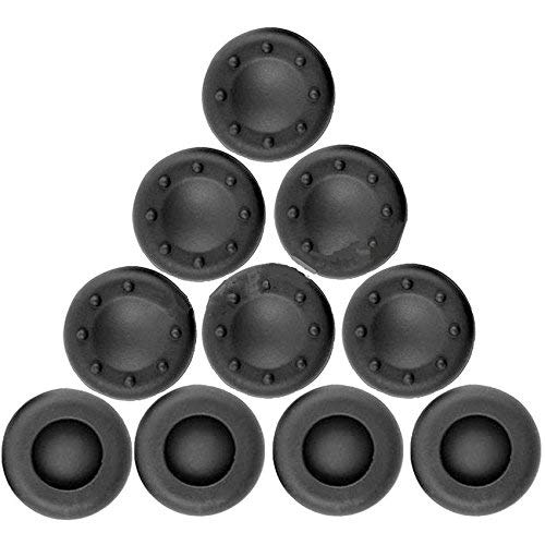 VizGiz 12 Pack Universal Thumbstick Grips PS4 Thumb Grip Analog Stick Covers Joystick Controller Cap Silicone Precision Rubber for PS4 Xbox ONE Xbox 360 PS3 PS2 Pro Slim Lite Dualshock WII U Black