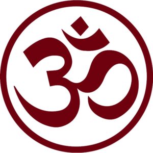 Angdest Yoga Om Aum (Burgundy) (Set of 2) Premium Waterproof Vinyl Decal Stickers for Laptop Phone Accessory Helmet Car Window Bumper Mug Tuber Cup Door Wall Decoration