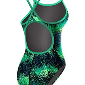 TYR Women’s Perseus Diamondfit Swimsuit, Green, 30