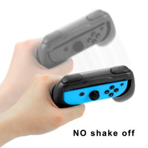 Grip kit for Nintendo Switch Joy-Con Controllers,Hand Grips Compatible with Nintendo Switch OLED Model Controllers,2Pack (Black/Black)