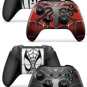 2 x Spider Controller Skins Full Wrap Vinyl Sticker Compatible with Xbox One/S/X