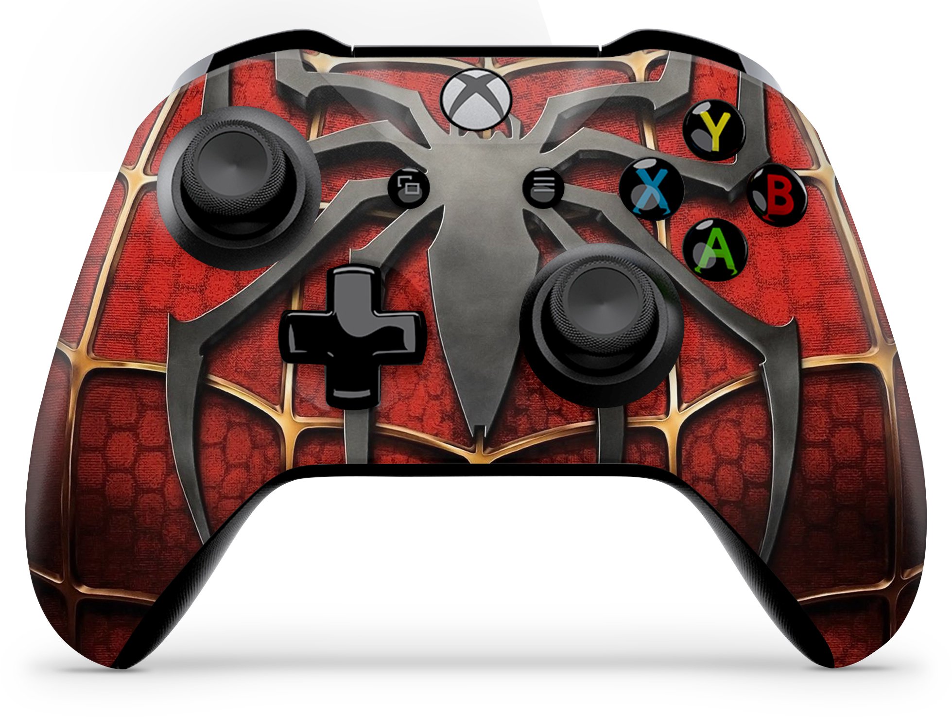 2 x Spider Controller Skins Full Wrap Vinyl Sticker Compatible with Xbox One/S/X