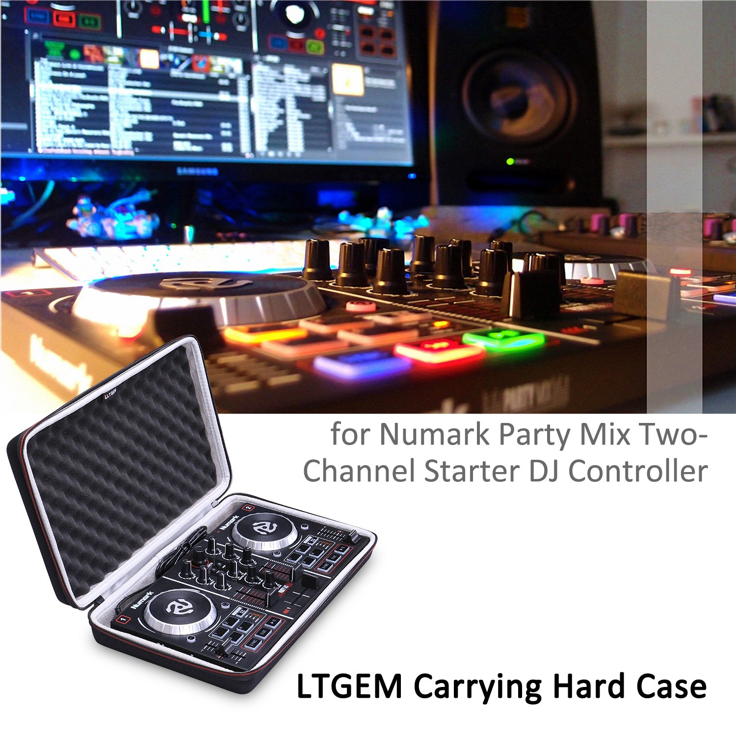 LTGEM EVA Storage Case for Numark Party Mix II or Numark Party Mix (Case only)