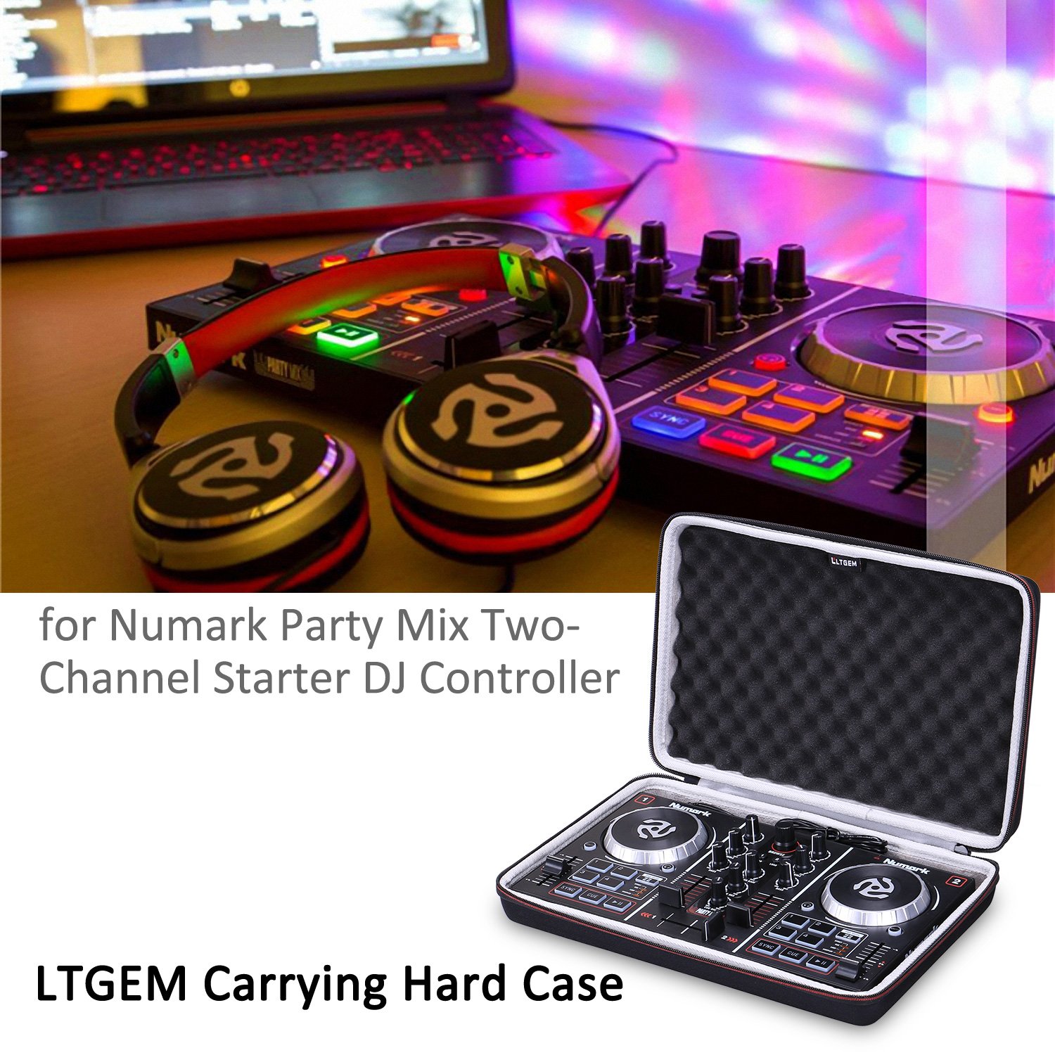 LTGEM EVA Storage Case for Numark Party Mix II or Numark Party Mix (Case only)