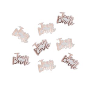 Ginger Ray Team Bride Rose Gold Foiled Bachelorette Party Table Scatter, One Size, Confetti