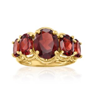 Ross-Simons 4.50 ct. t.w. Gemstone 5-Stone Ring in 18kt Gold Over Sterling