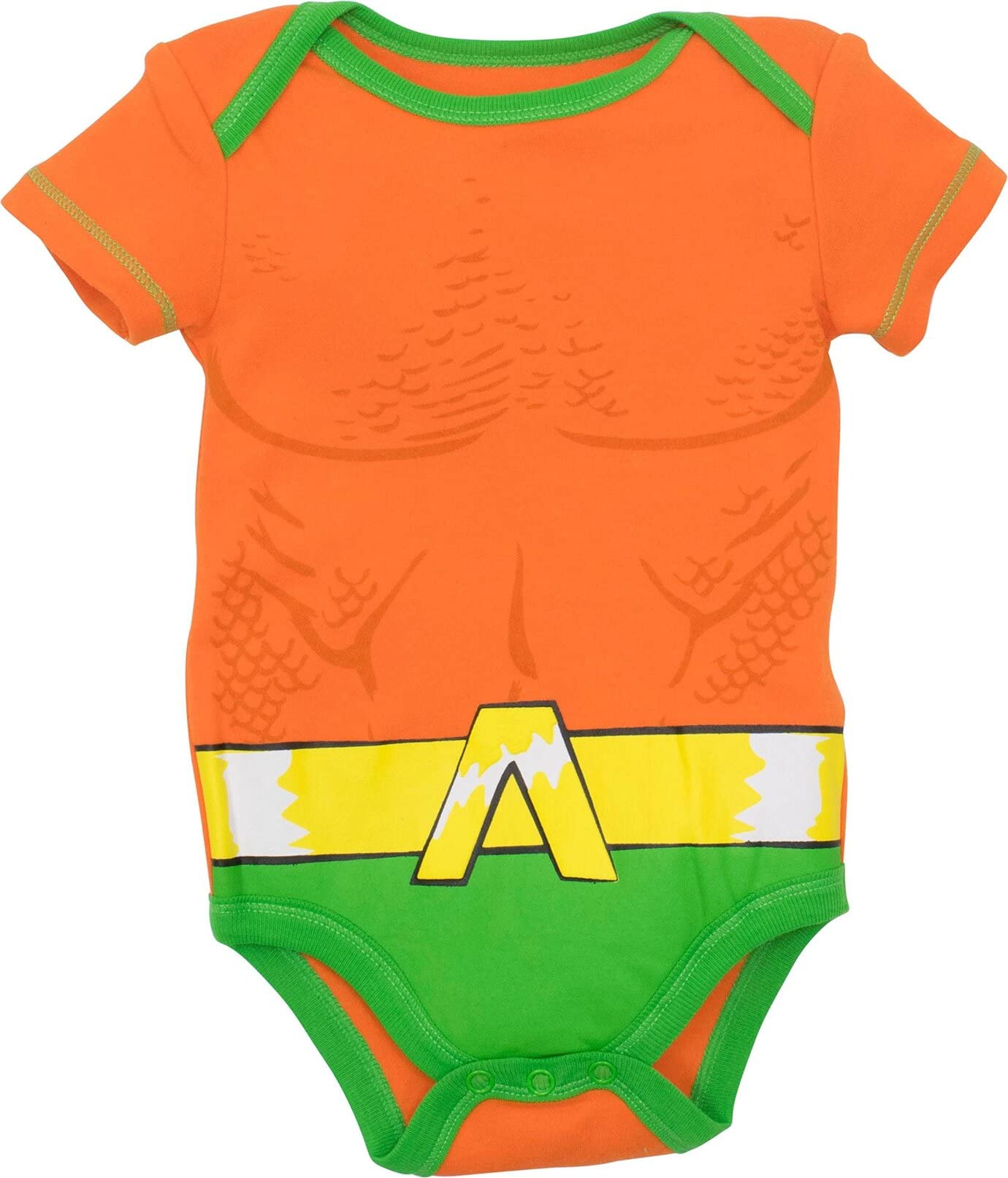 Warner Bros. Justice League Baby Boys' 5 Pack Superhero Bodysuits - Batman, Superman, The Flash, Aquaman and Green Lantern (6-9M)