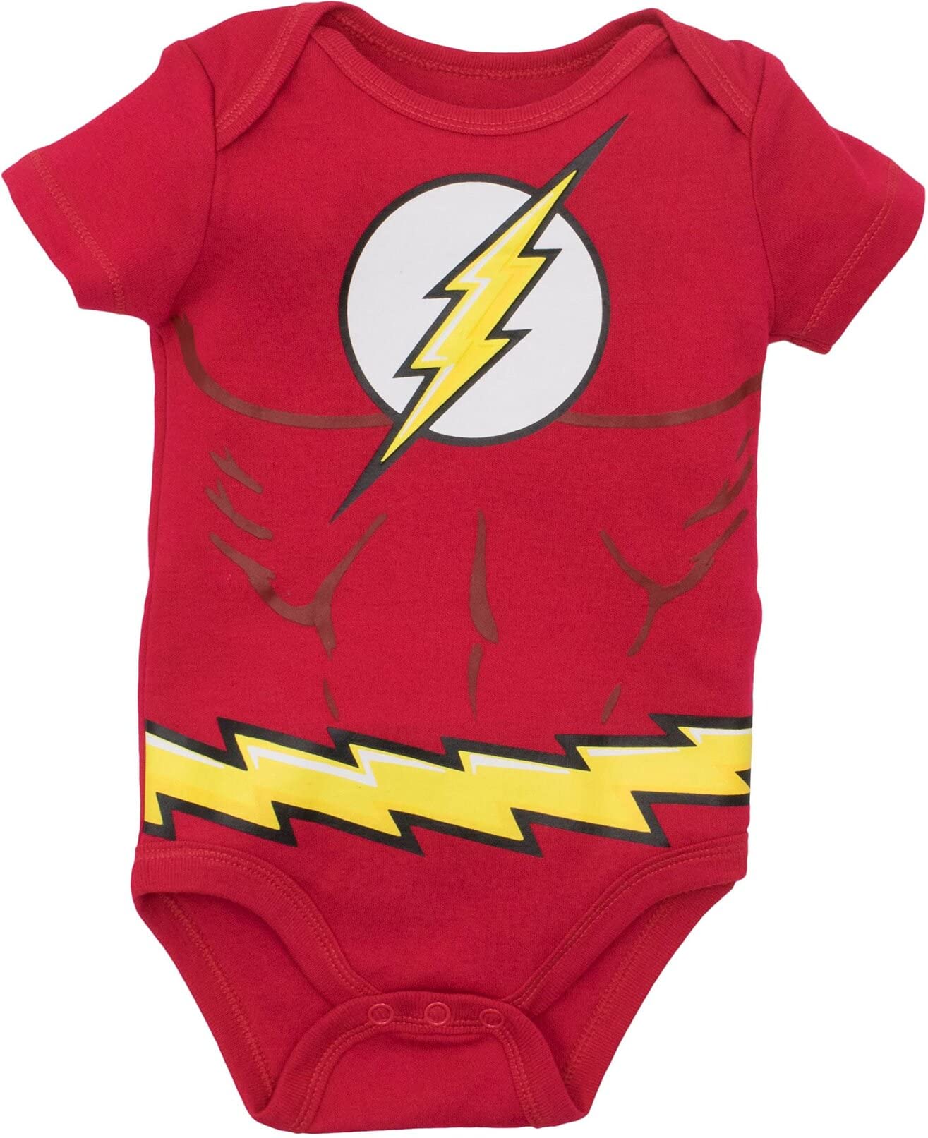 Warner Bros. Justice League Baby Boys' 5 Pack Superhero Bodysuits - Batman, Superman, The Flash, Aquaman and Green Lantern (6-9M)