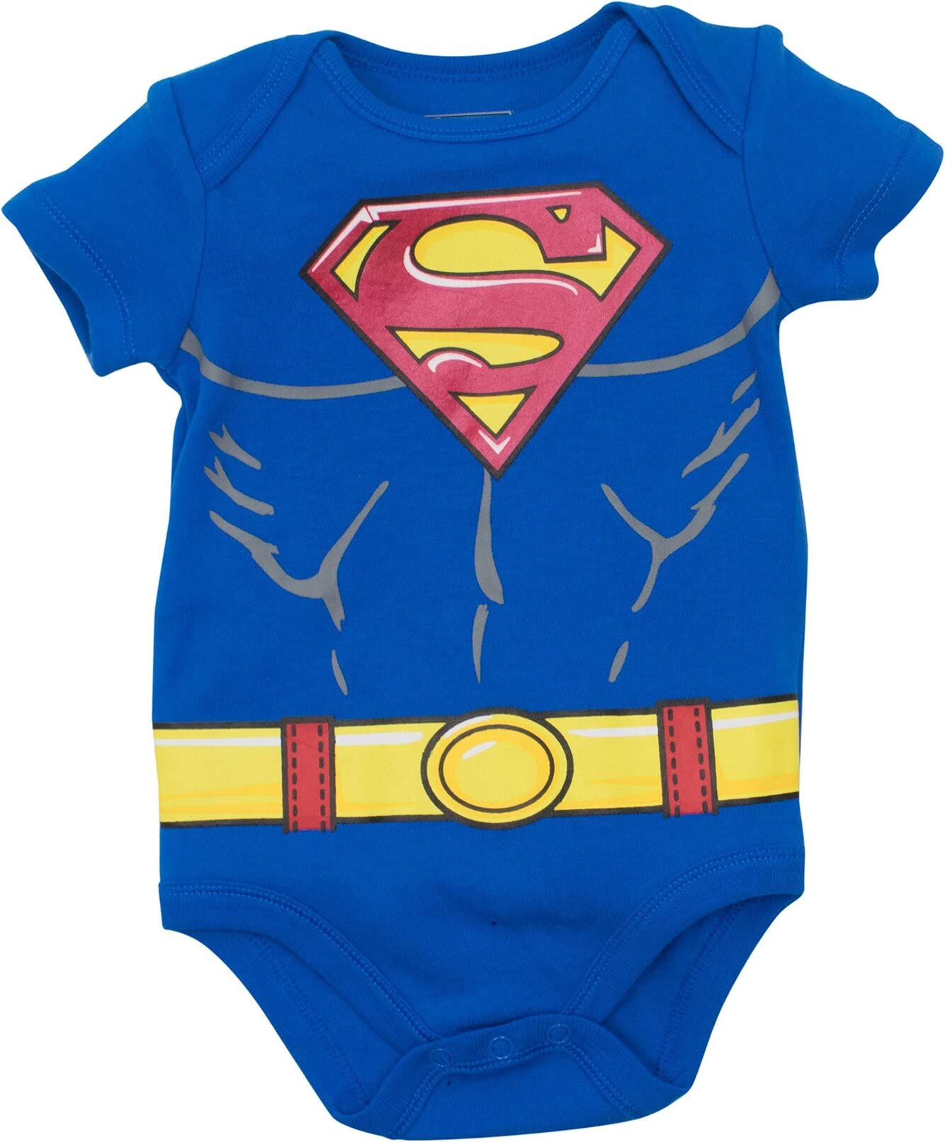 Warner Bros. Justice League Baby Boys' 5 Pack Superhero Bodysuits - Batman, Superman, The Flash, Aquaman and Green Lantern (6-9M)