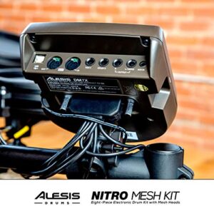 Alesis Nitro Mesh Kit - Electronic Drum Set with Quiet Mesh Pads, USB MIDI, Kick Pedal and Rubber Kick Drum, 40 Kits, 385 Sounds, Drum Lessons