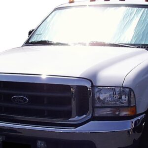 HeatShield, The Original Windshield Sun Shade, Custom-Fit for Ford F-250 Super Duty Truck (Extended Cab) 1999-2007 Silver Series