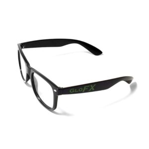 GloFX Ultimate Heart Diffraction Glasses - 3D Rainbow Hearts Effect with Black Frames - Great Festival, Concert, and Rave Accessory