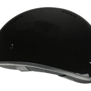 Milwaukee Helmets Bare Bones Glossy Black Half Motorcycle Helmet for Men and Women DOT Approved MPH9711DOT - Large