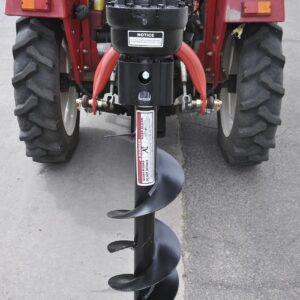 Tool Tuff Pole-Star 400 3-Point Tractor Post Hole Digger for Compact/Sub-Compact/Cat 0 Tractors with 6" 9" & 12" Augers.