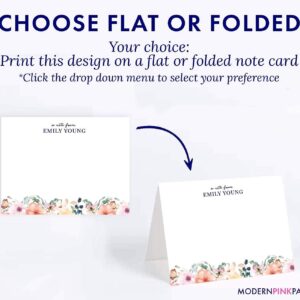 Personalized Floral Stationery Set, Personalized stationary for Women, Your Choice of Colors and Quantity