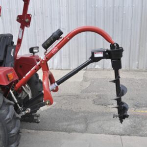 tool tuff pole-star 400 3-point tractor post hole digger for compact/sub-compact/cat 0 tractors with 6" auger.