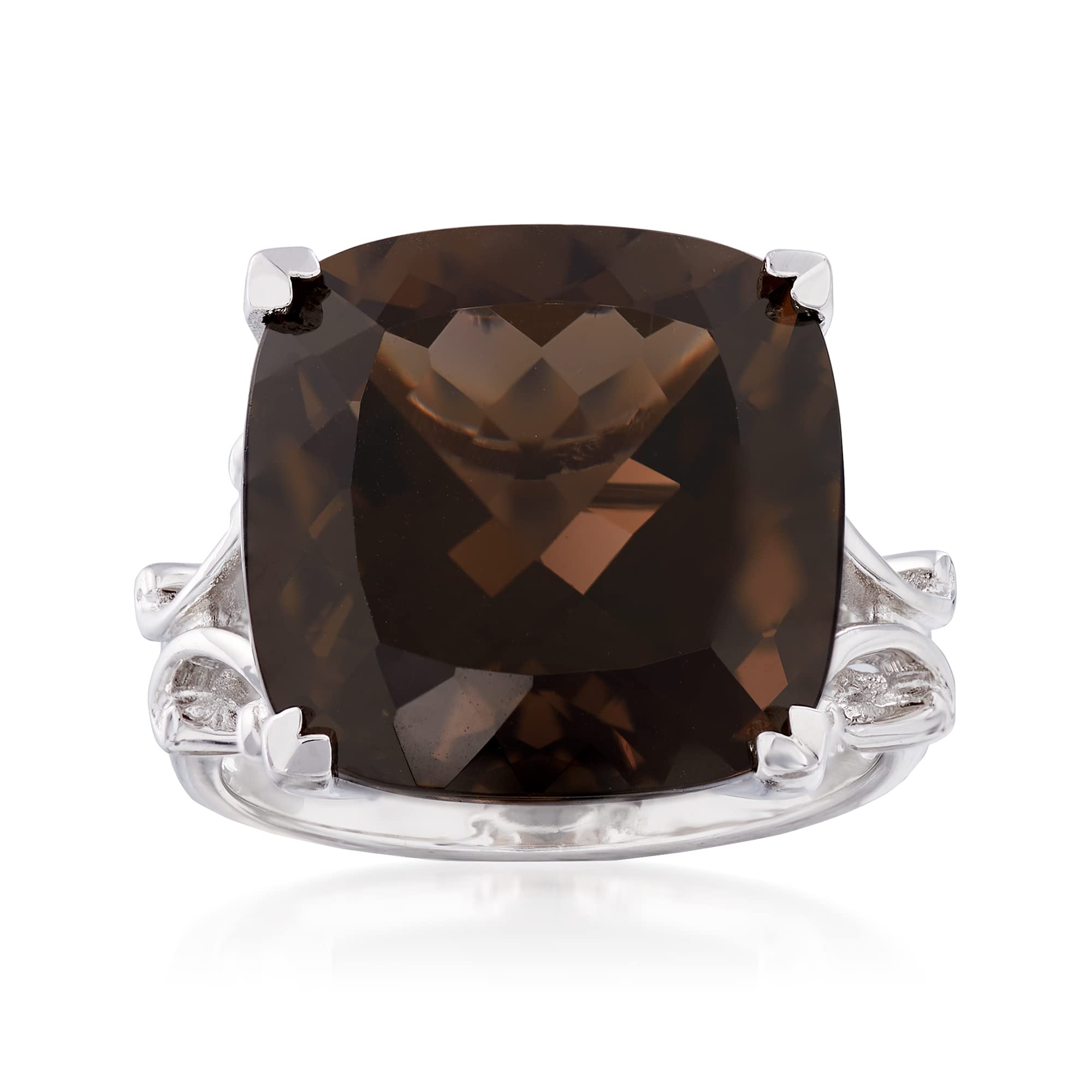 Ross-Simons 12.00 Carat Smoky Quartz Ring in Sterling Silver. Size 9