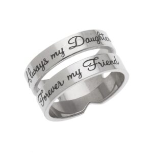 Always My Daughter Forever My Friend Daughter's Ring - Stackable Ring Daughter's Jewelry & Gifts Size 7