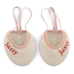 Jassy Rhythmic Gymnastics Beginners Toe Shoes for All Ages -Kids-Teens-Adults- MS02 (Small, Bisque)