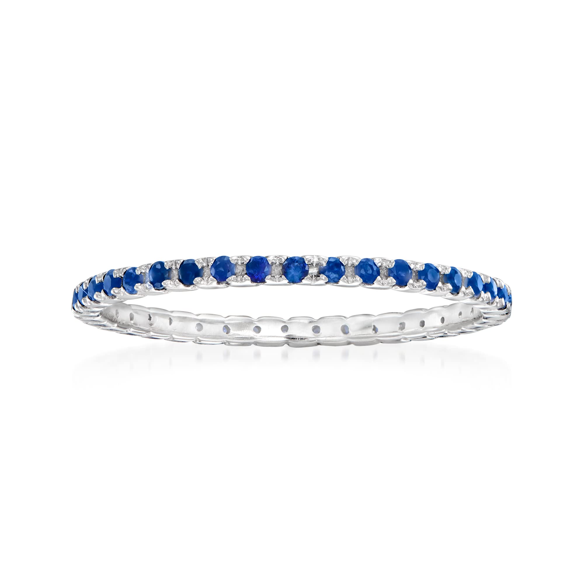 Ross-Simons 0.35 ct. t.w. Sapphire Eternity Band in 14kt White Gold. Size 7