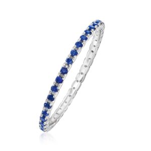 Ross-Simons 0.35 ct. t.w. Sapphire Eternity Band in 14kt White Gold. Size 7