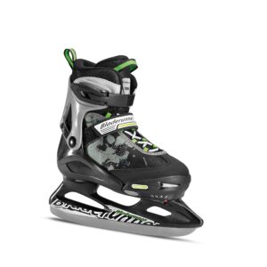 Bladerunner Kids Ice Skates, Black/Green, Size 5-8