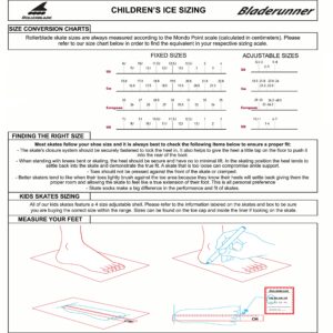 Bladerunner Kids Ice Skates, Black/Green, Size 5-8