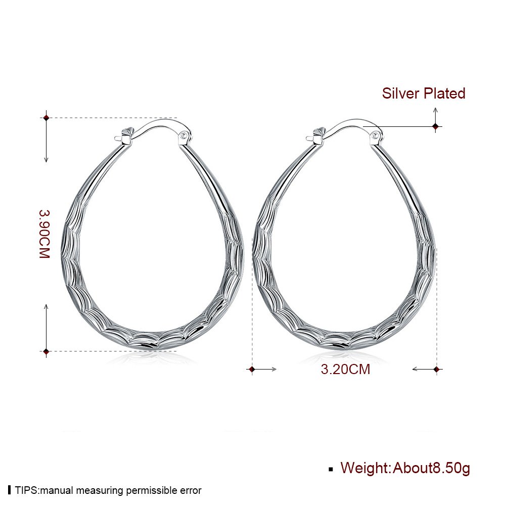 KUYIUIF 925 Sterling Silver Fashion Classic Fish Scales Hoop Drop Dangle Earring for Women