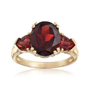 ross-simons 5.20 ct. t.w. garnet ring in 14kt yellow gold. size 8