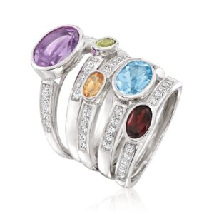 Ross-Simons 4.75 ct. t.w. Multi-Stone Jewelry Set: 5 Rings in Sterling Silver. Size 9