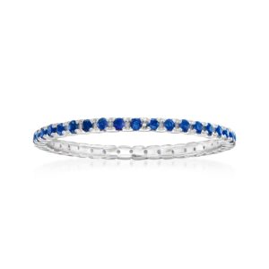 Ross-Simons 0.36 ct. t.w. Sapphire Eternity Band in 14kt White Gold. Size 8