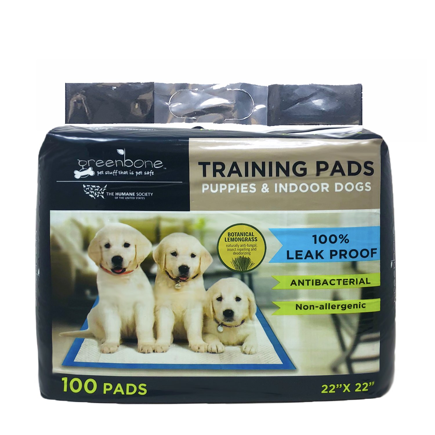 Humane Society Indoor Puppy Training Pads 22" x 22" - 100 Count