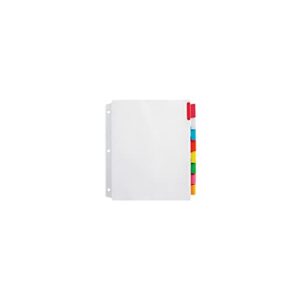 office depot® brand insertable extra-wide dividers with big tabs, assorted colors, 8-tab