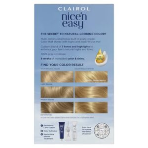 Clairol Nice'n Easy Permanent Hair Dye, 10 Extra Light Blonde Hair Color, Pack of 3