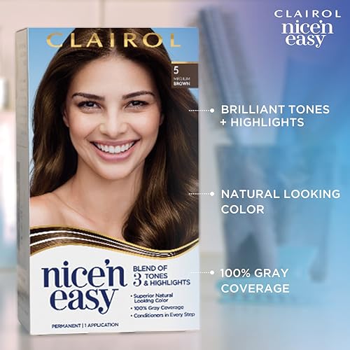 Clairol Nice'n Easy Permanent Hair Dye, 9G Light Golden Blonde Hair Color, Pack of 3