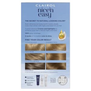 Clairol Nice'n Easy Permanent Hair Dye, 8 Medium Blonde Hair Color, Pack of 3