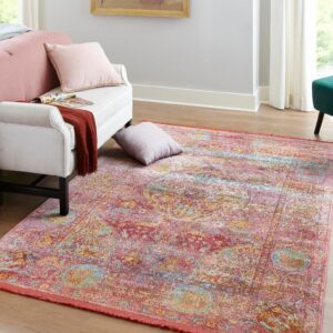 Unique Loom Baracoa Collection Area Rug - Rumba (8' 4" x 10' Rectangle, Red/ Brown)