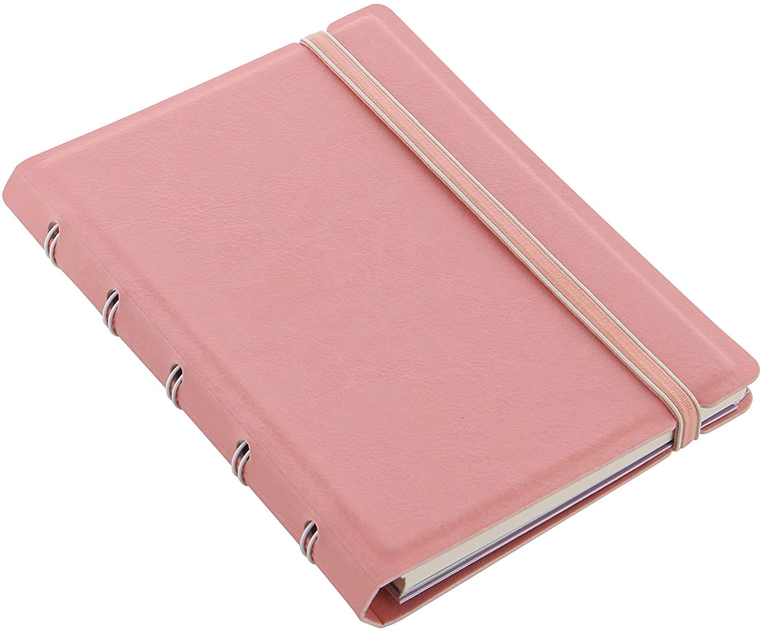 Filofax B115064U Refillable Notebook, Pocket Size, 112 Cream colored moveable pages. Includes 4 Indexes (one with pocket) a page marker and elastic closure, Rose