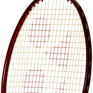 YONEX Badminton Racket Nanoray Series 2018 with Full Cover Professional Graphite Carbon Shaft Light Weight Competition Racquet High Tension Fast Speed Performance (NR6000I - Black/Red, Pack of 1)