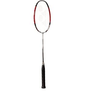 YONEX Badminton Racket Nanoray Series 2018 with Full Cover Professional Graphite Carbon Shaft Light Weight Competition Racquet High Tension Fast Speed Performance (NR7000I - White/Red, Pack of 1)