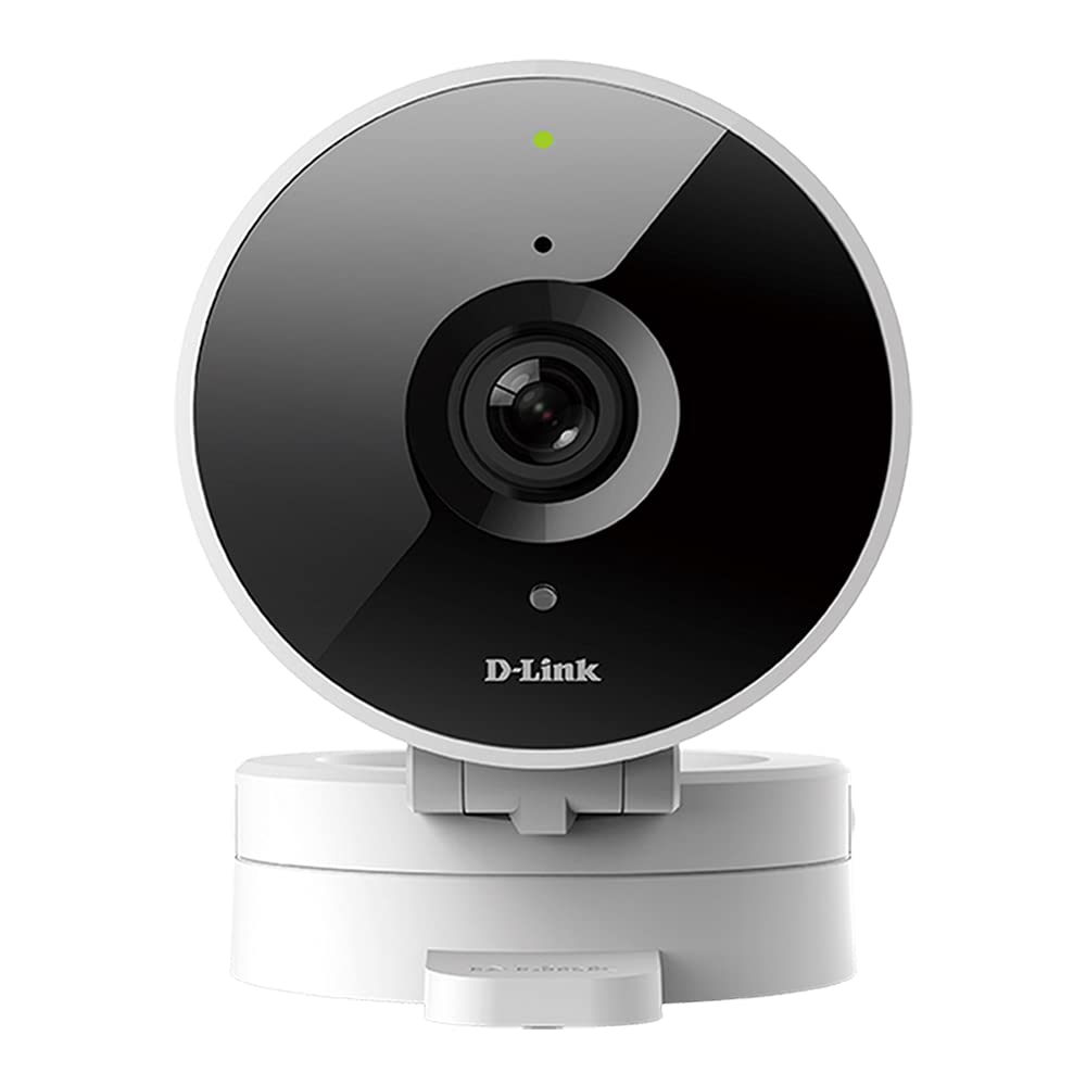 D-Link HD WiFi Indoor Security Camera, Cloud Recording, Motion Detection & Night Vision, Amazon Alexa (Echo Show/Echo Spot/Fire TV), Google Assistant (Chromecast) (DCS-8010LH-US) White/Black